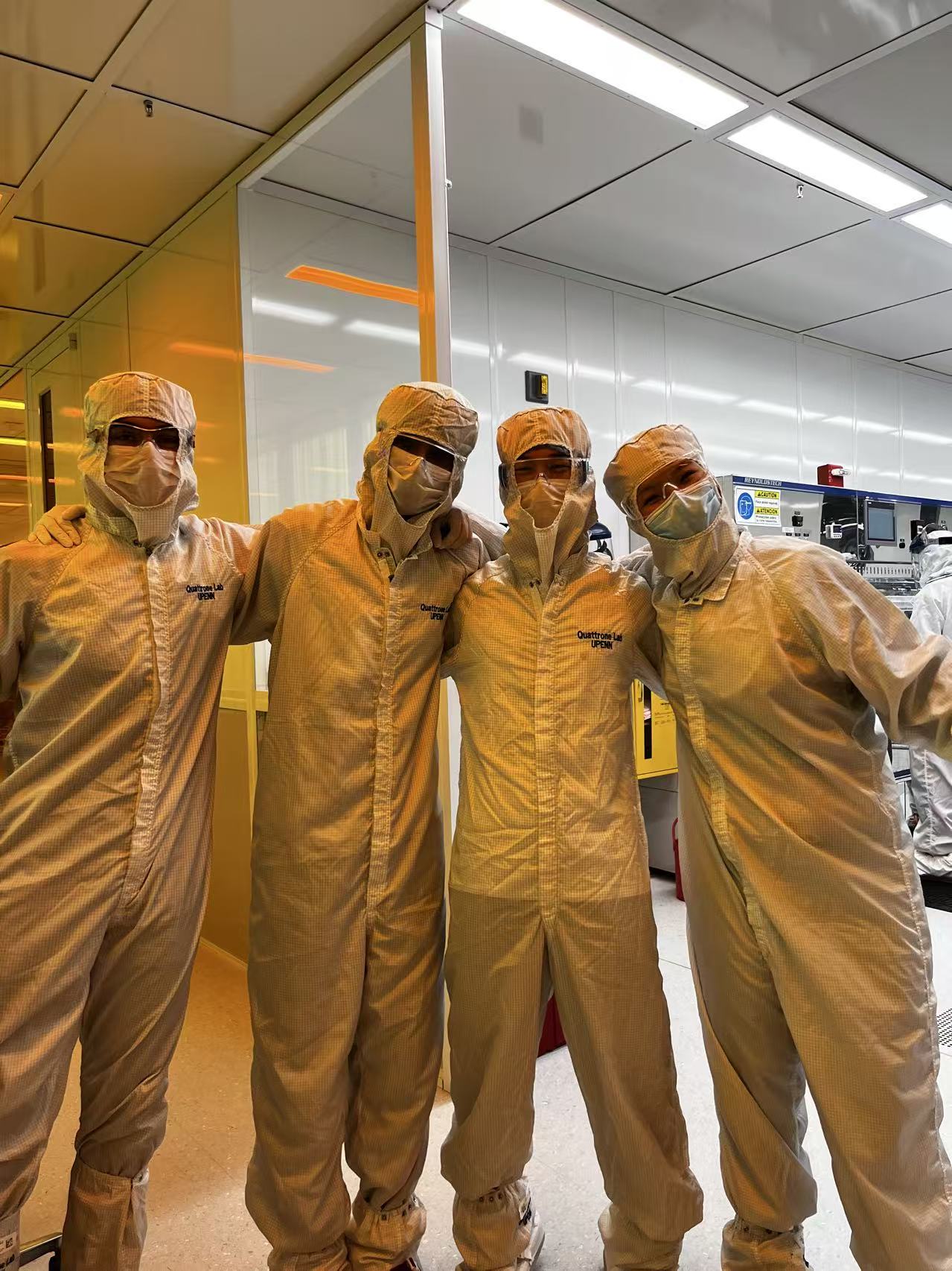 Nanotechnology team in a cleanroom