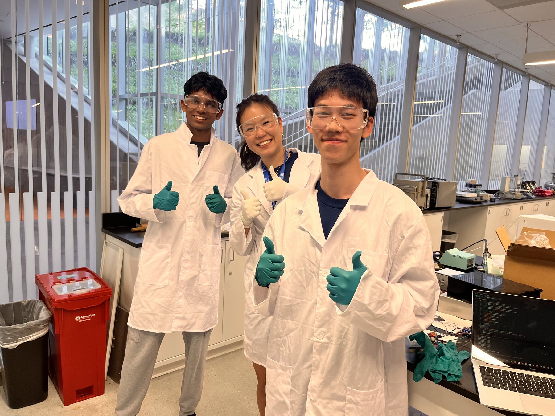 Nanotechnology teammates working in a laboratory