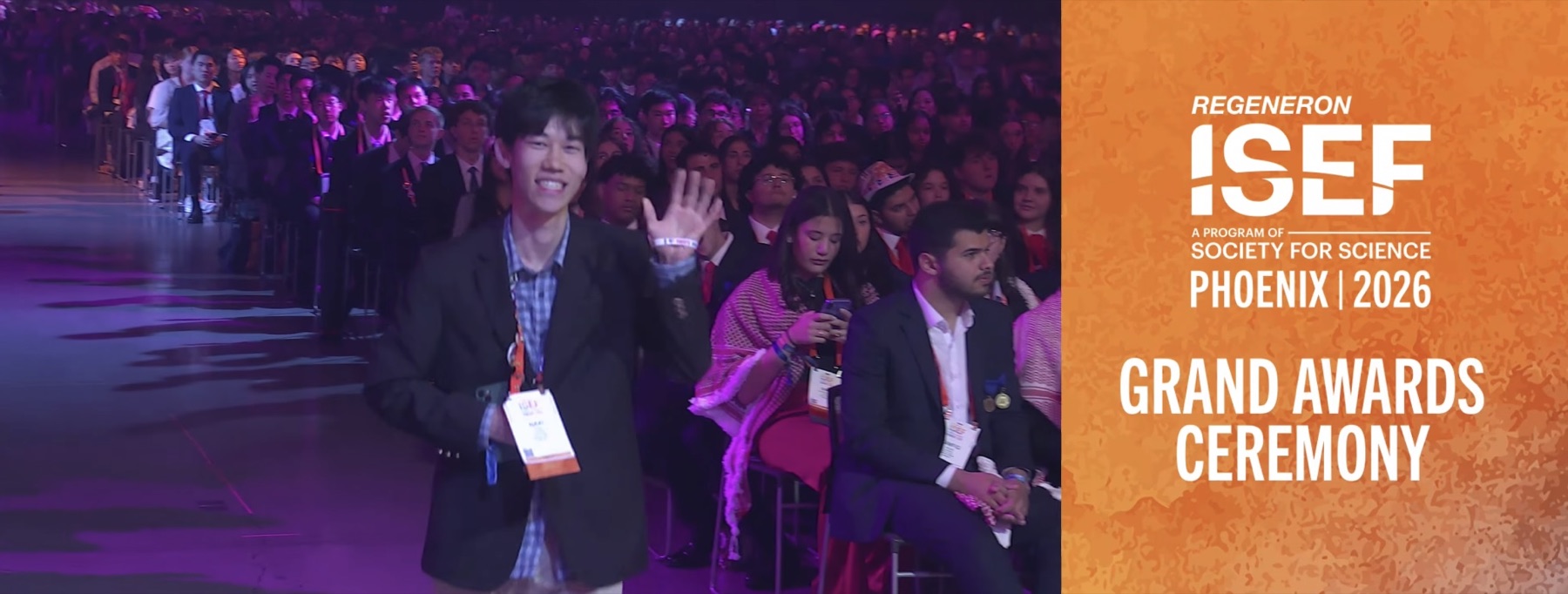 Tenne at the Regeneron ISEF Grand Awards ceremony in Phoenix